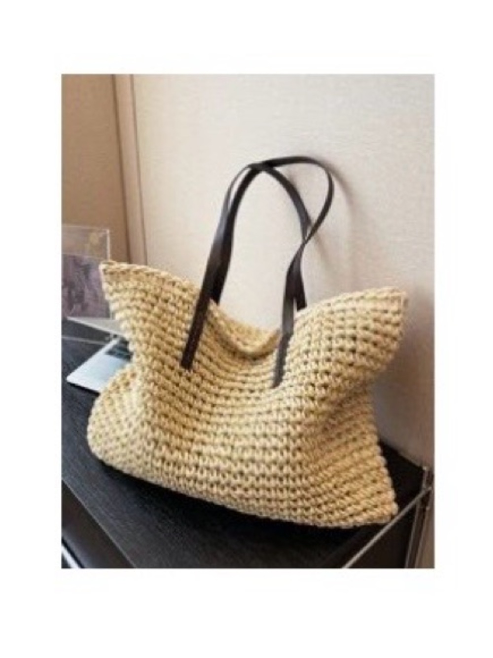 Brand new straw woven purse